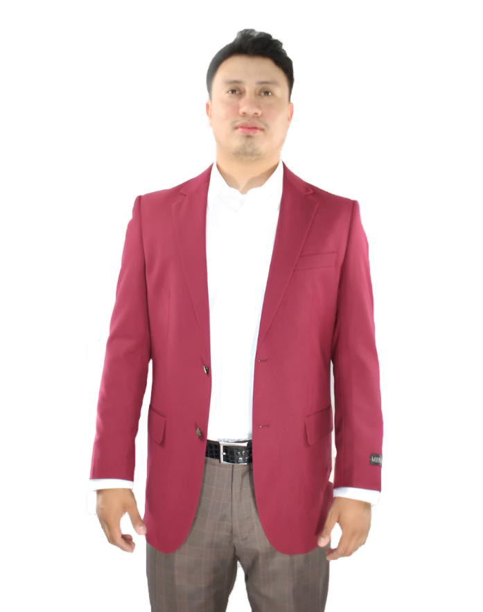 MenzGGG Regular Fit Burgundy Blazer