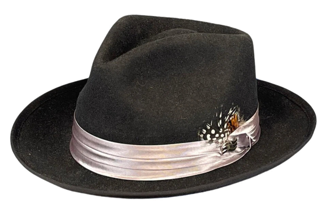 Menz GGG Wool Black Fedora Hat