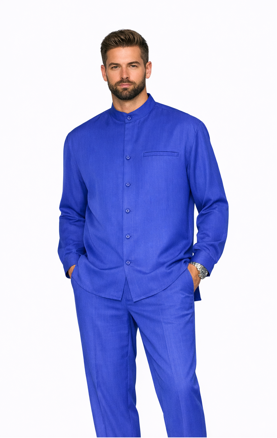 Fortino Landi 2PC Walking Suit 2826 Royal Blue