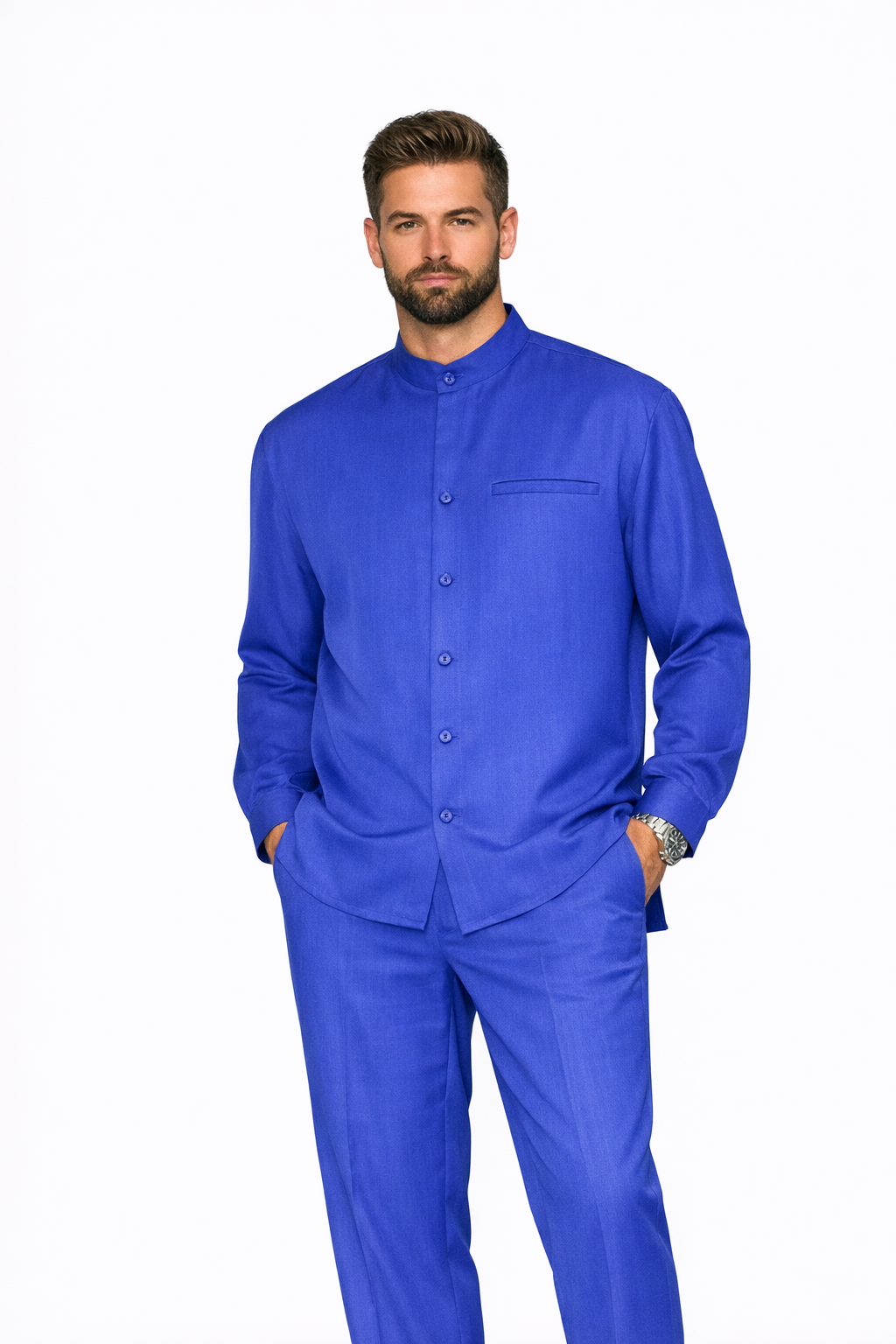 Fortino Landi 2PC Walking Suit 2826 Royal Blue