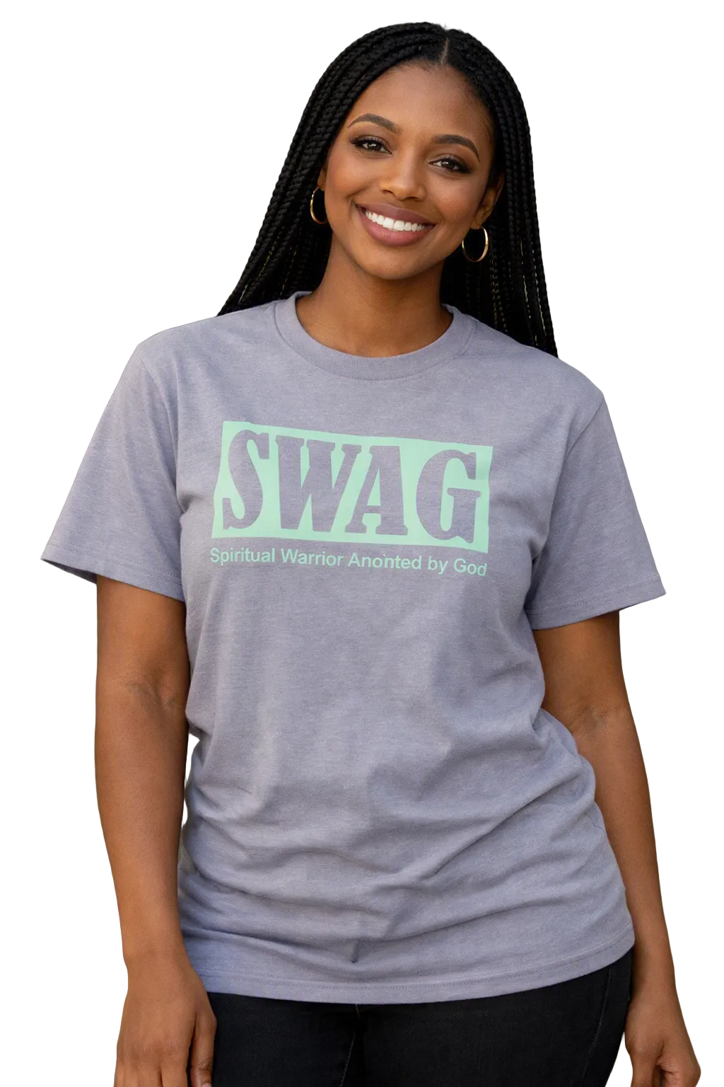 SWAG Tee (Violet/Turqoiuse)