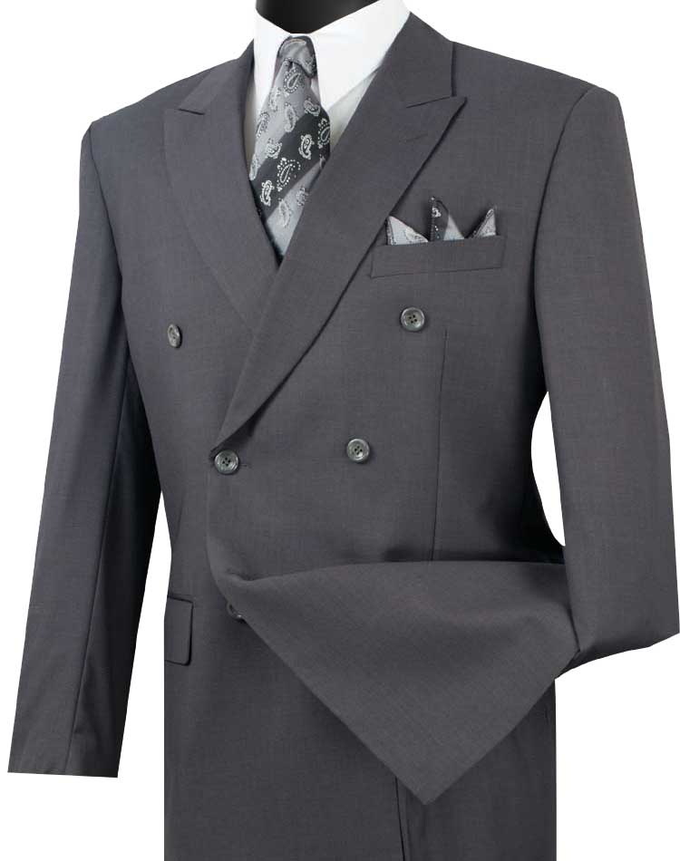 Vinci Executive Double Breast Suit DC900-1 Heather Grey