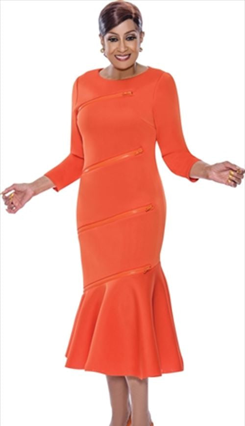 Dorinda Clark Cole Orange Dress DCC4971