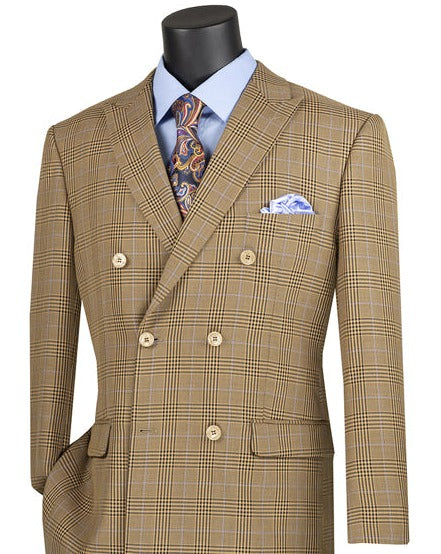 Vinci Executive Fit Double Breasted Suit DRW-2 Charcoal