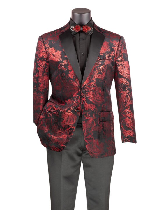 Vinci 2 Button Modern Fit Sports Coat BM-02 Red