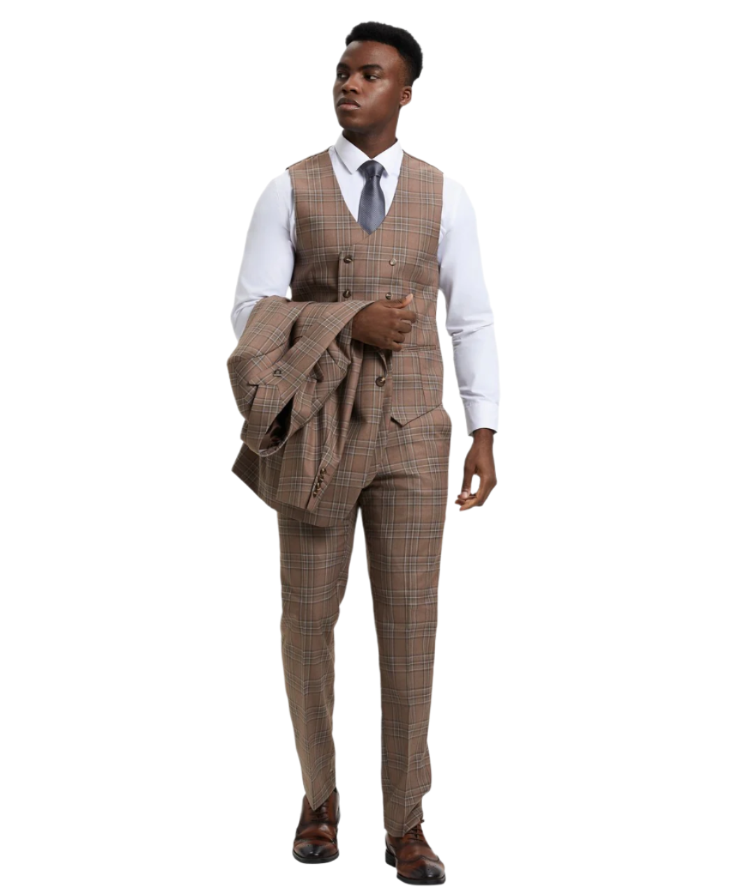 Stacy Adams 3 PC Brown Suit SM170H1-10