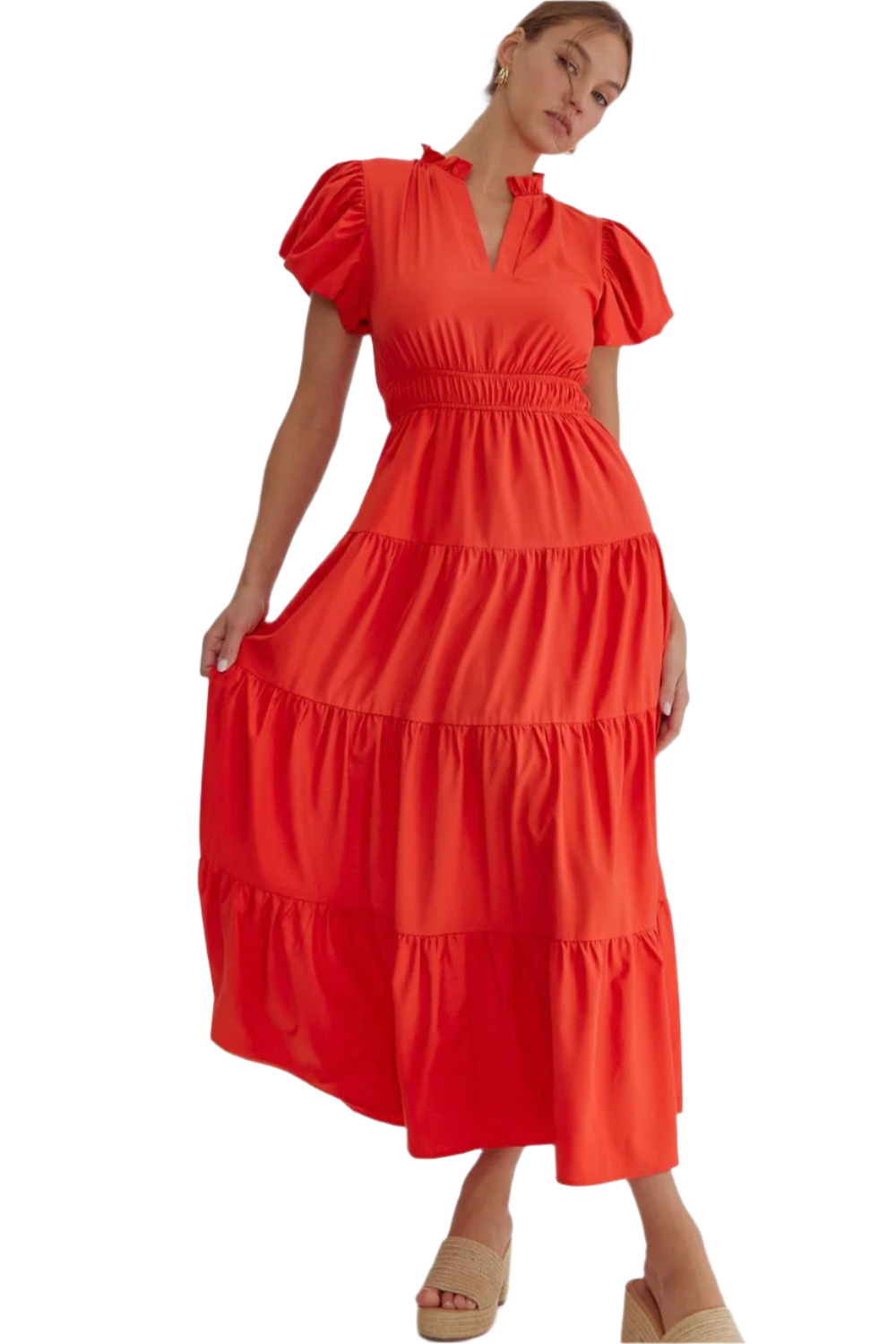 Entro Maxi Dress D20735 Red