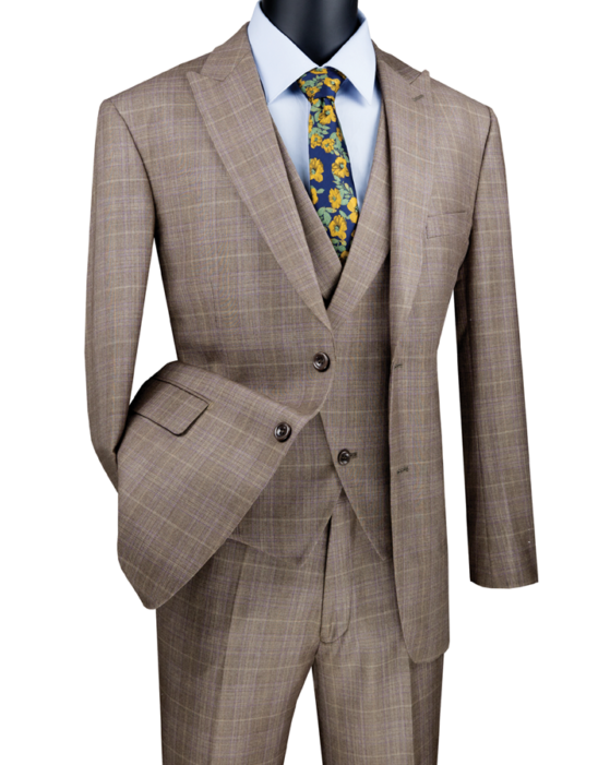 Vinci Modern Fit 3 PCS Suit MV2W-1 Blue