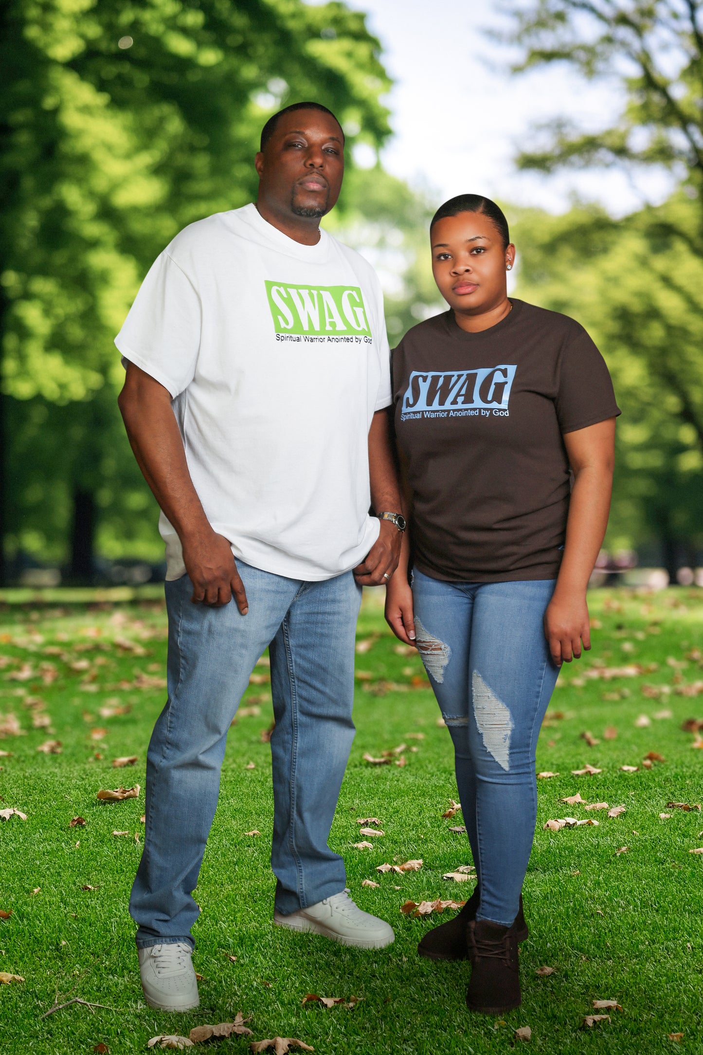 Swag Tee (Chocolate/Blue)