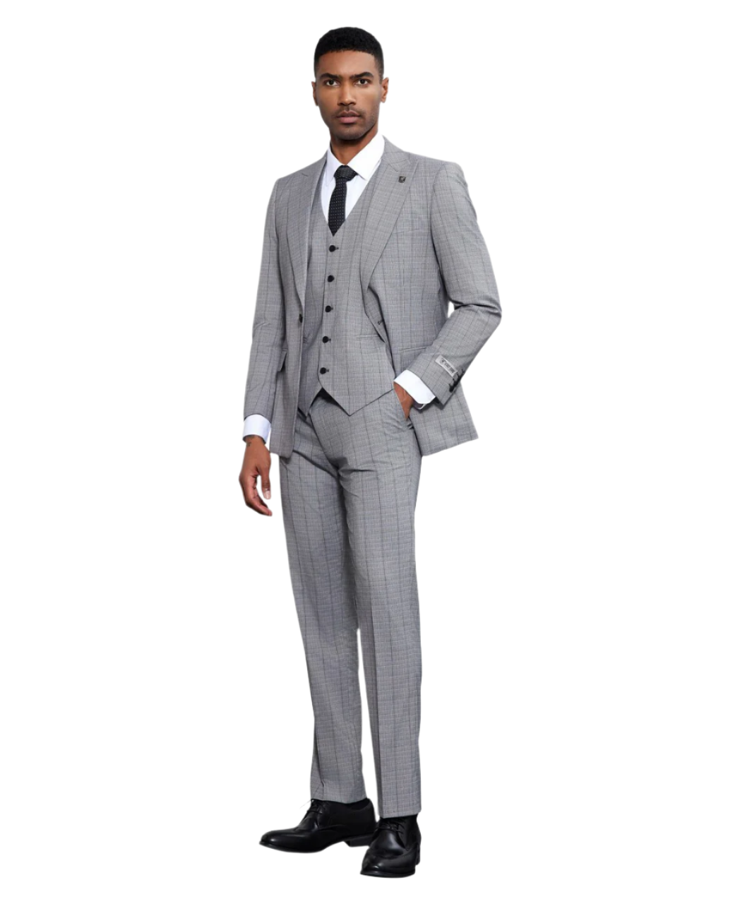 Stacy Adams 3 PC Grey Suit SM186H1-02