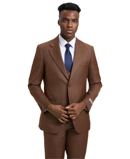 Stacy Adams 3 PC Cognac Suit SM324H1-06