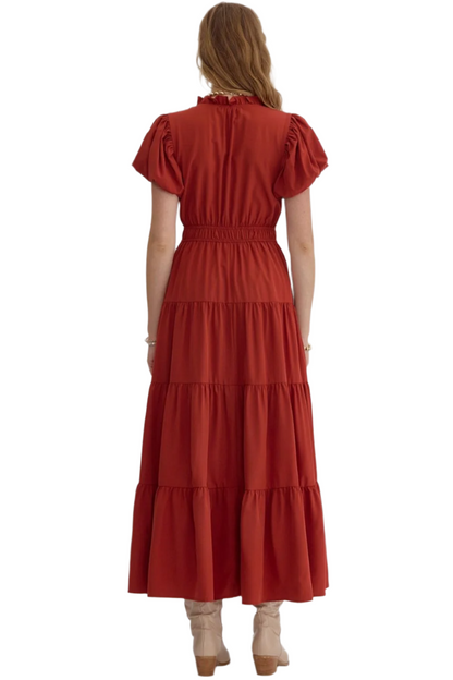 Entro Maxi Dress D20735 Brick