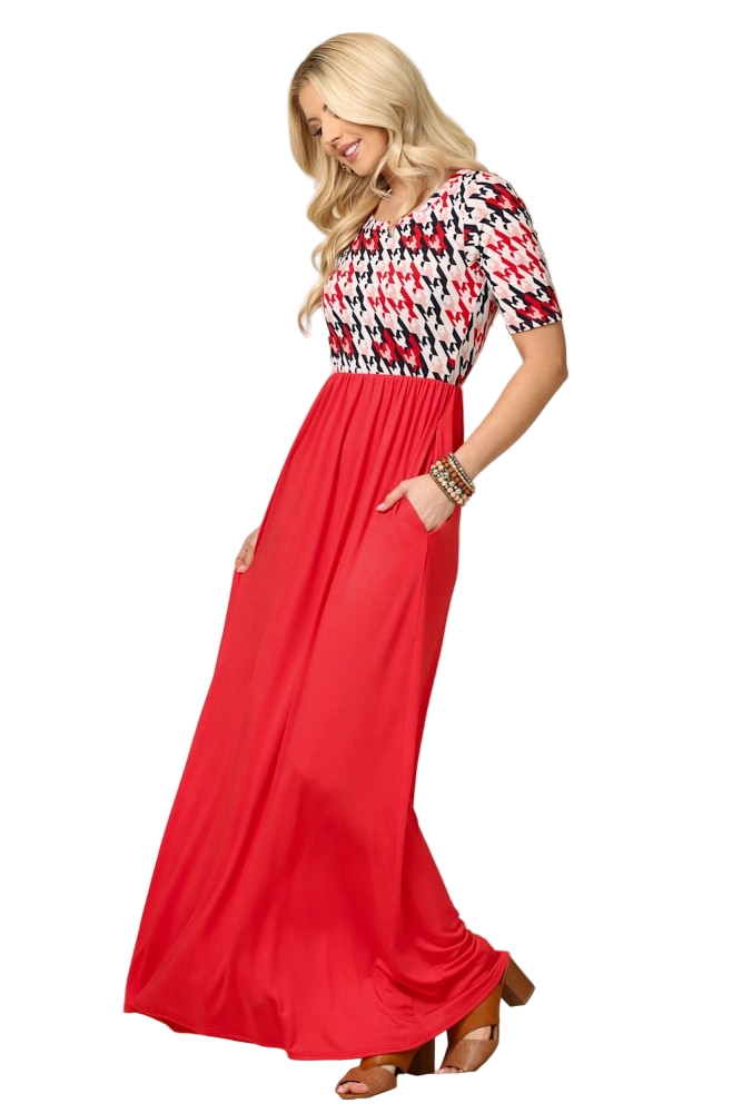 Celeste Maxi Dress Coral