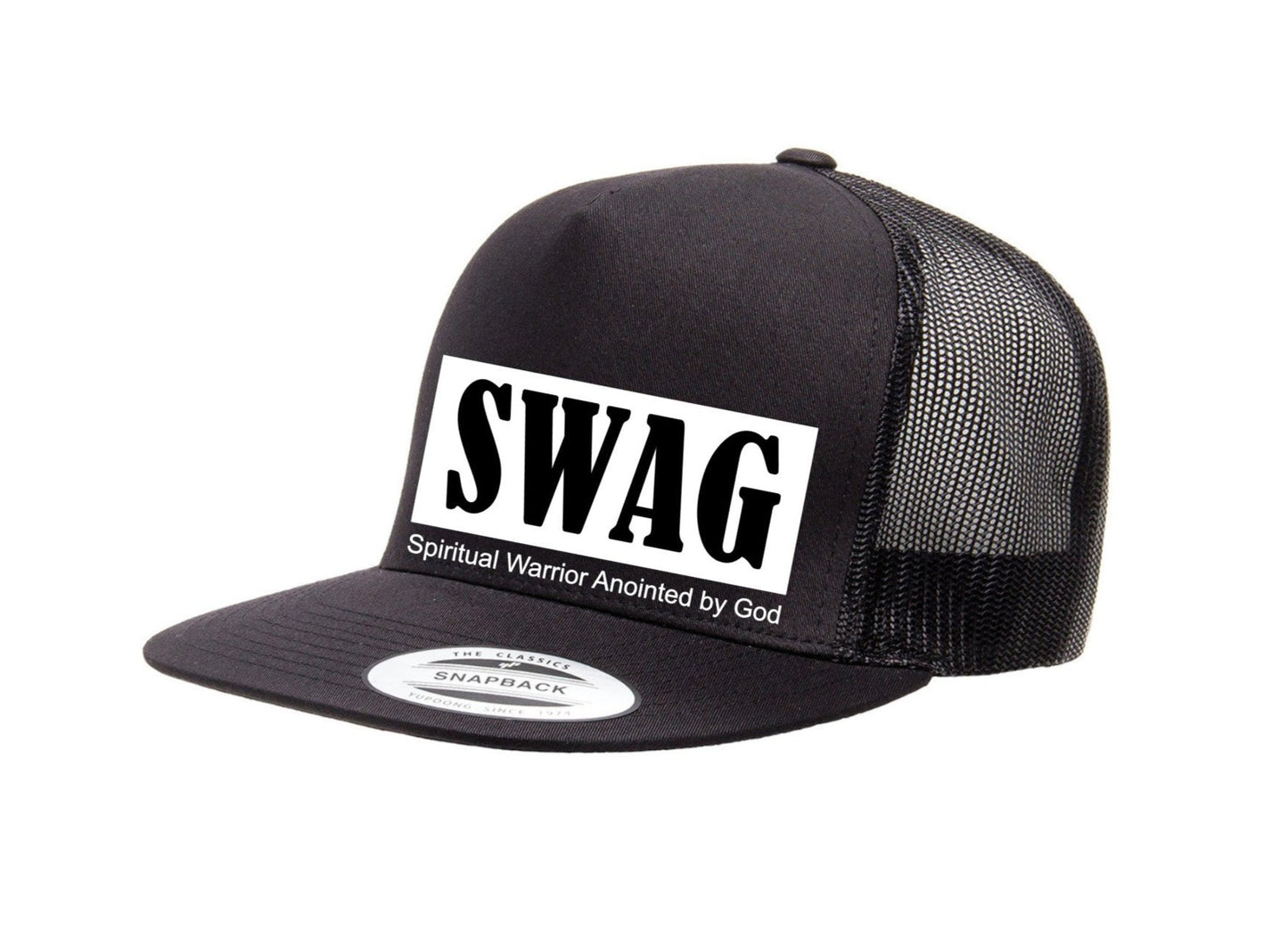 Swag Trucker Hat (Black/White)