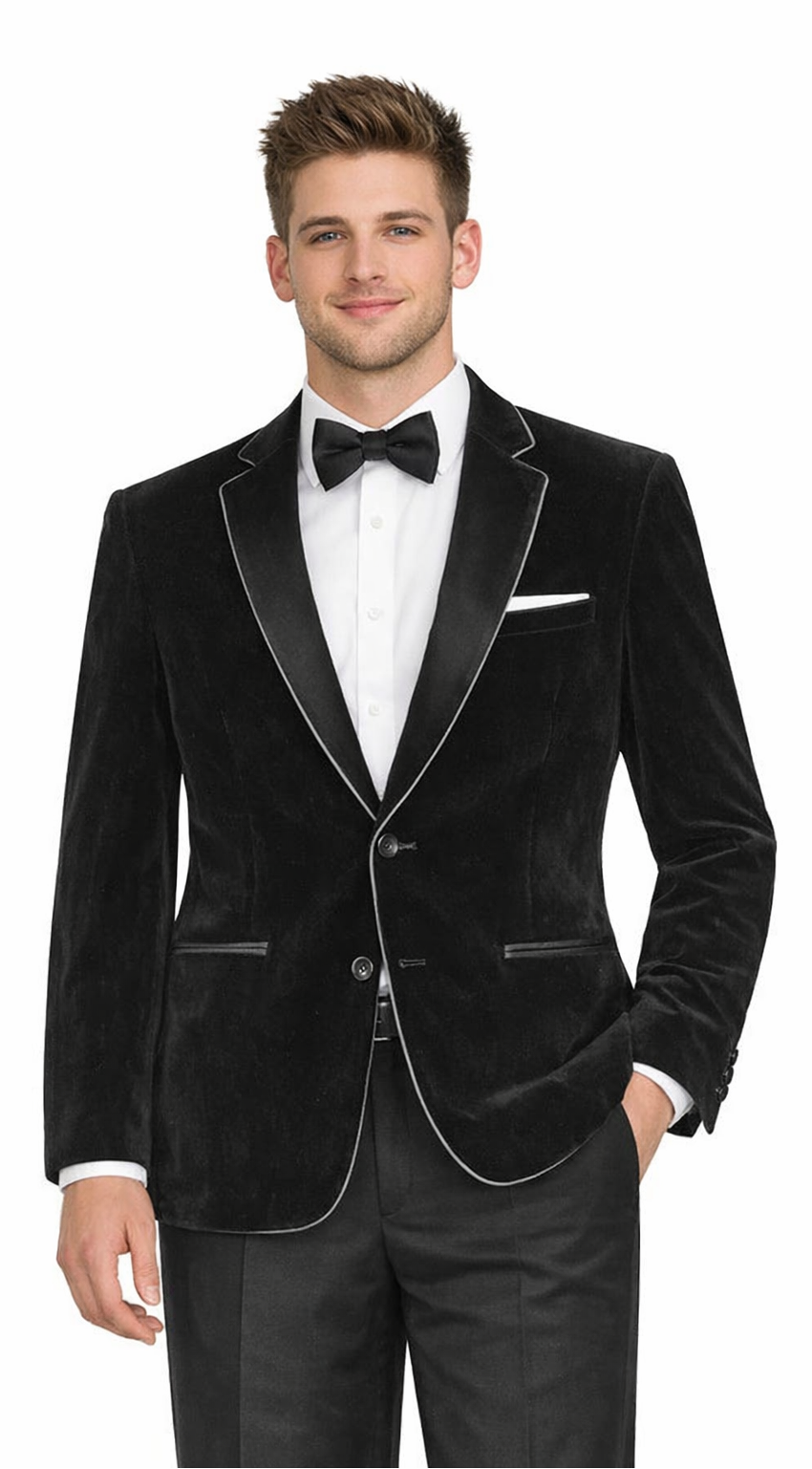 Vinci Slim Fit Suede Jacket BS-02 Black
