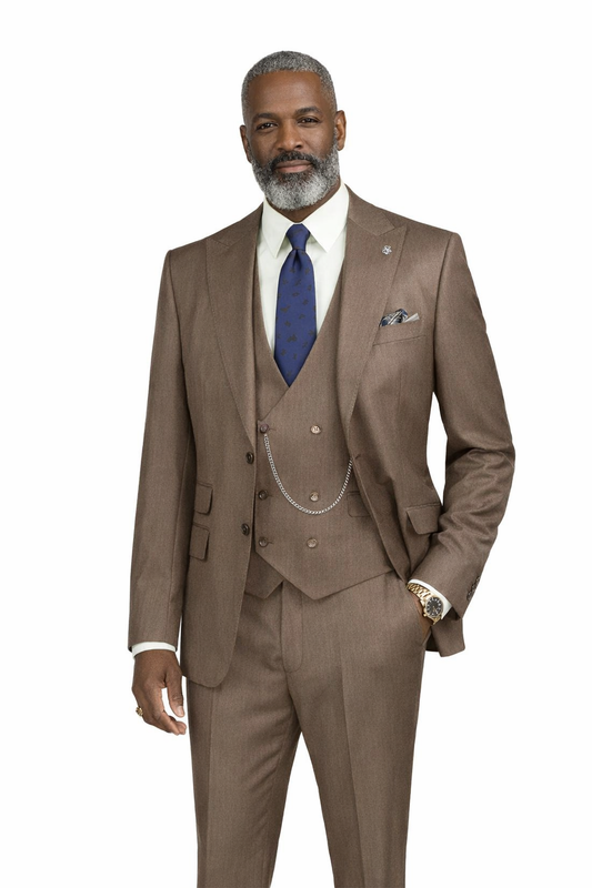 Vinci Executive Fit 3PC Suit V2RK-5 Deep Taupe