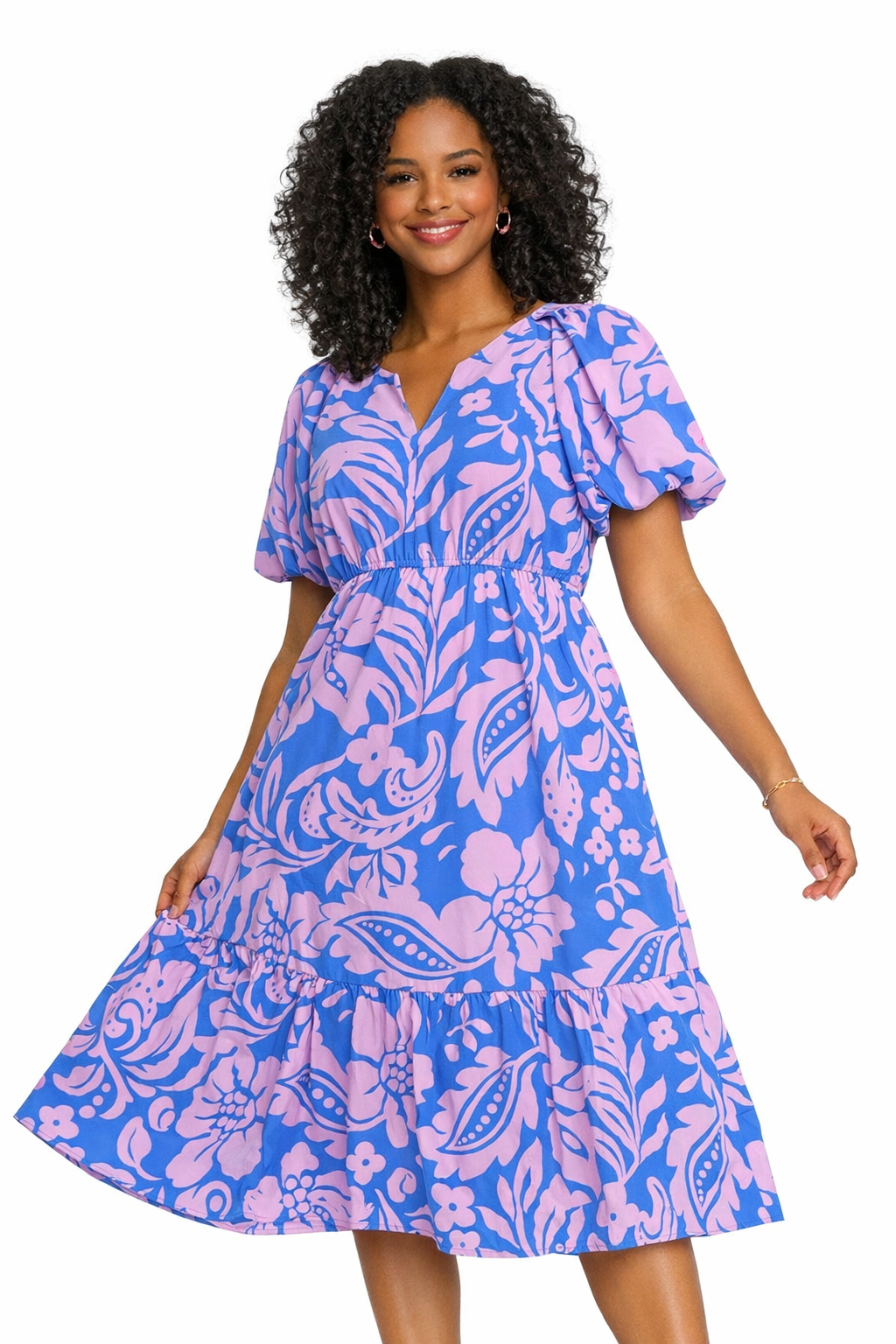 Umgee Floral Midi Ocean Mix