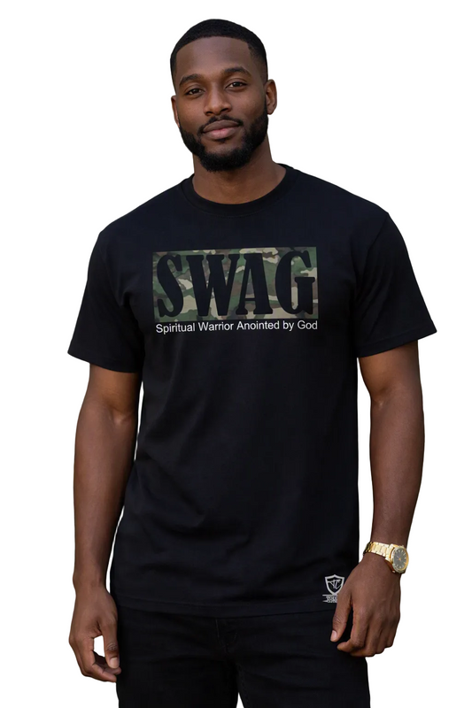 Swag Tee (Black/Green Camo)