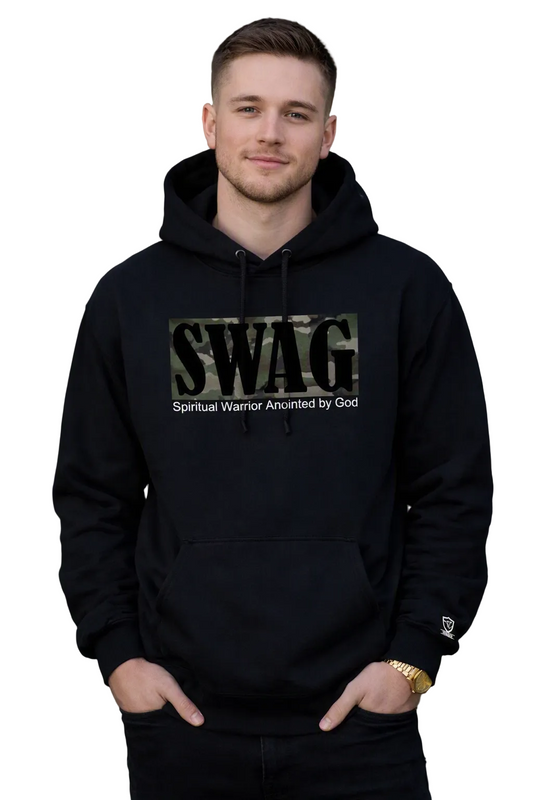 Swag Hoodie (Black/Green Camo)