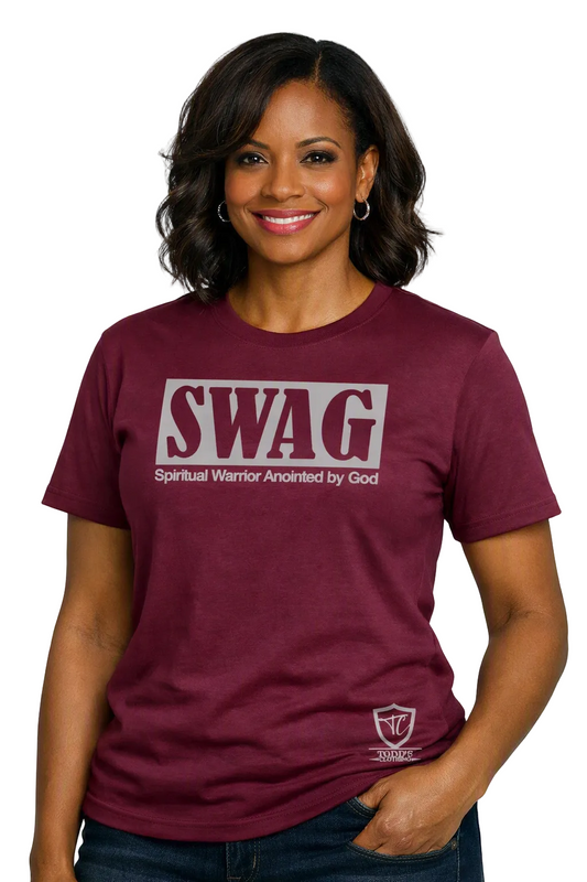 Swag Tee (Burgundy/Grey)