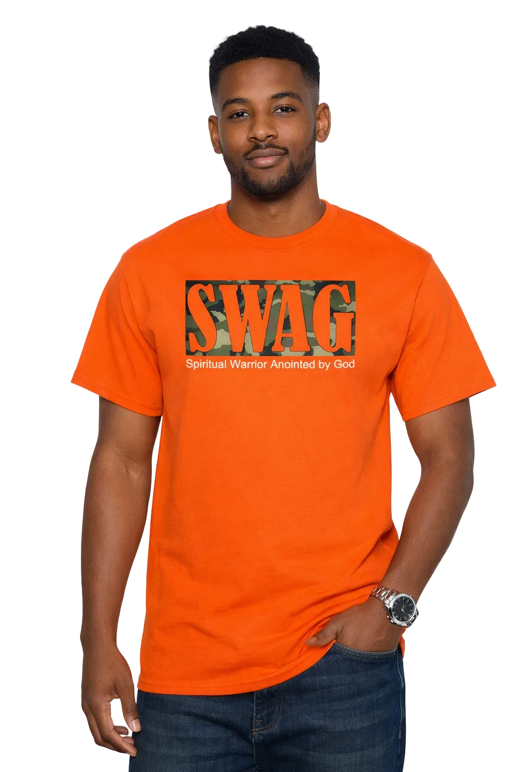 Swag Tee (Orange/Green Camo)