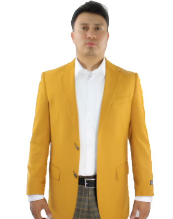 MenzGGG Regular Fit Gold Blazer