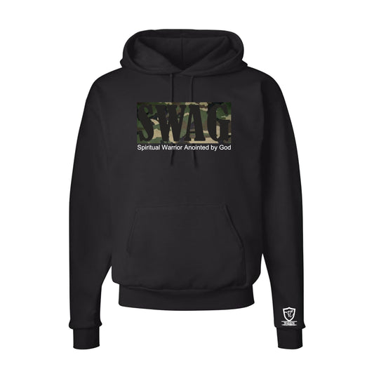 Swag Hoodie (Black/Green Camo)
