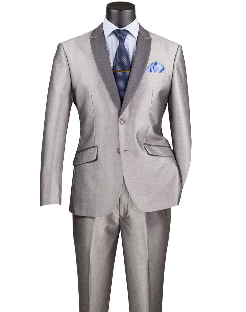 Vinci Slim Fit Tuxedo S2PS-1 Gray