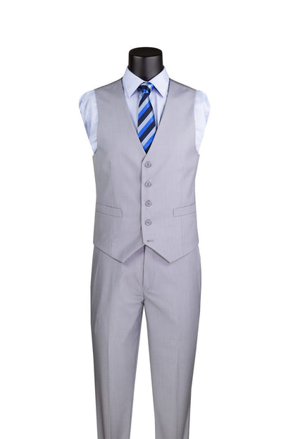 Vinci Slim Fit 3 PC Suit SV2900 Light Gray