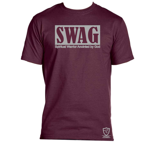 Swag Tee (Burgundy/Grey)