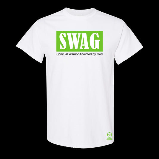 Swag Tee (White/Green Puff)