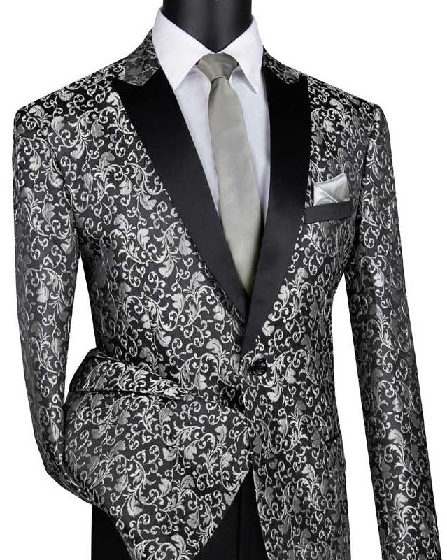 Vinci 2 Button Regular Fit Sport Coat BF-2 Silver