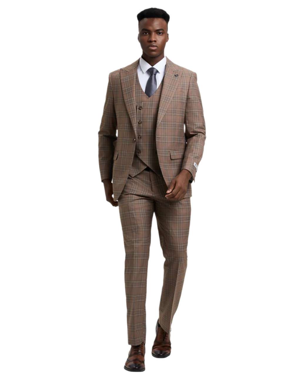 Stacy Adams 3 PC Brown Suit SM170H1-10
