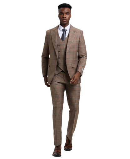 Stacy Adams 3 PC Brown Suit SM170H1-10
