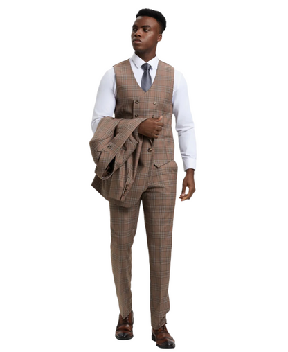 Stacy Adams 3 PC Brown Suit SM170H1-10