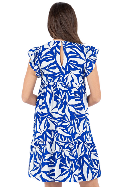 Spin Short Sleeve Tiered Dress MD3655H