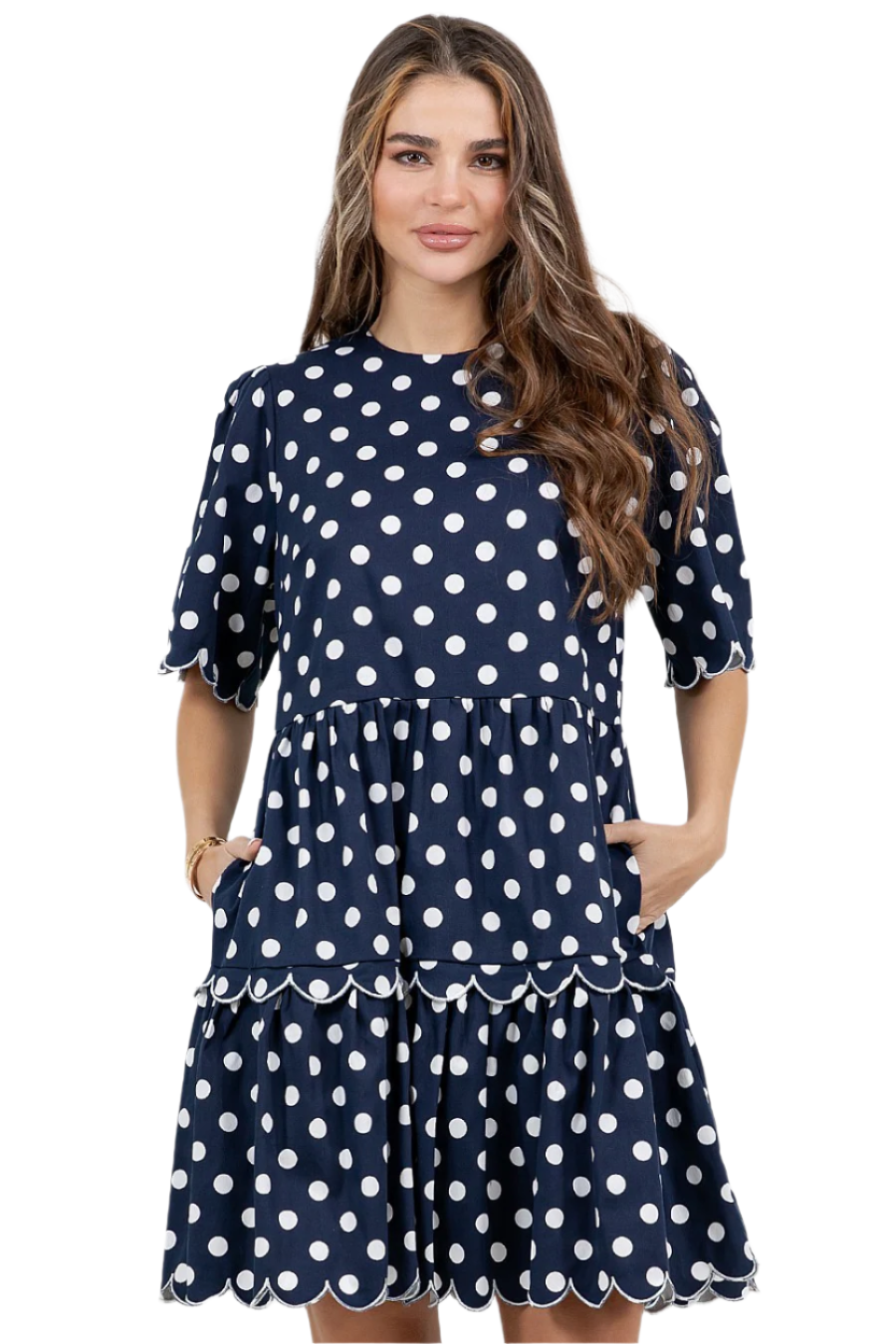Polka Dot Navy Dress