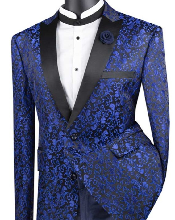 Vinci 2 Button Regular Fit Sport Coat BF-2 Royal