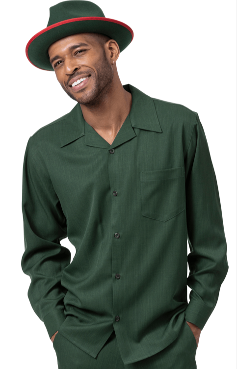 Montique 2 PC Walking Suit 1641 Hunter Green