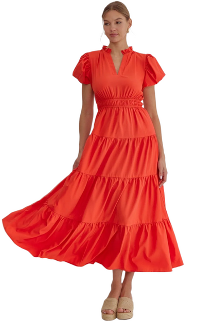 Entro Maxi Dress D20735 Red