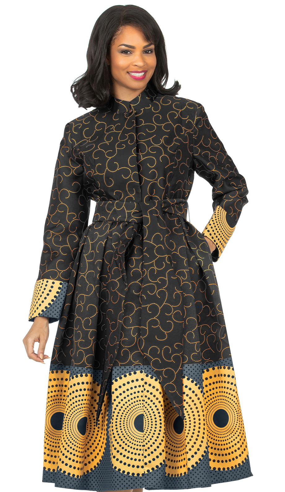 Giovanna Black/Gold Dress D1516