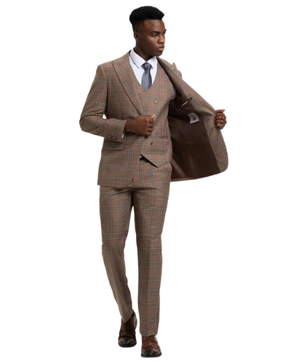 Stacy Adams 3 PC Brown Suit SM170H1-10