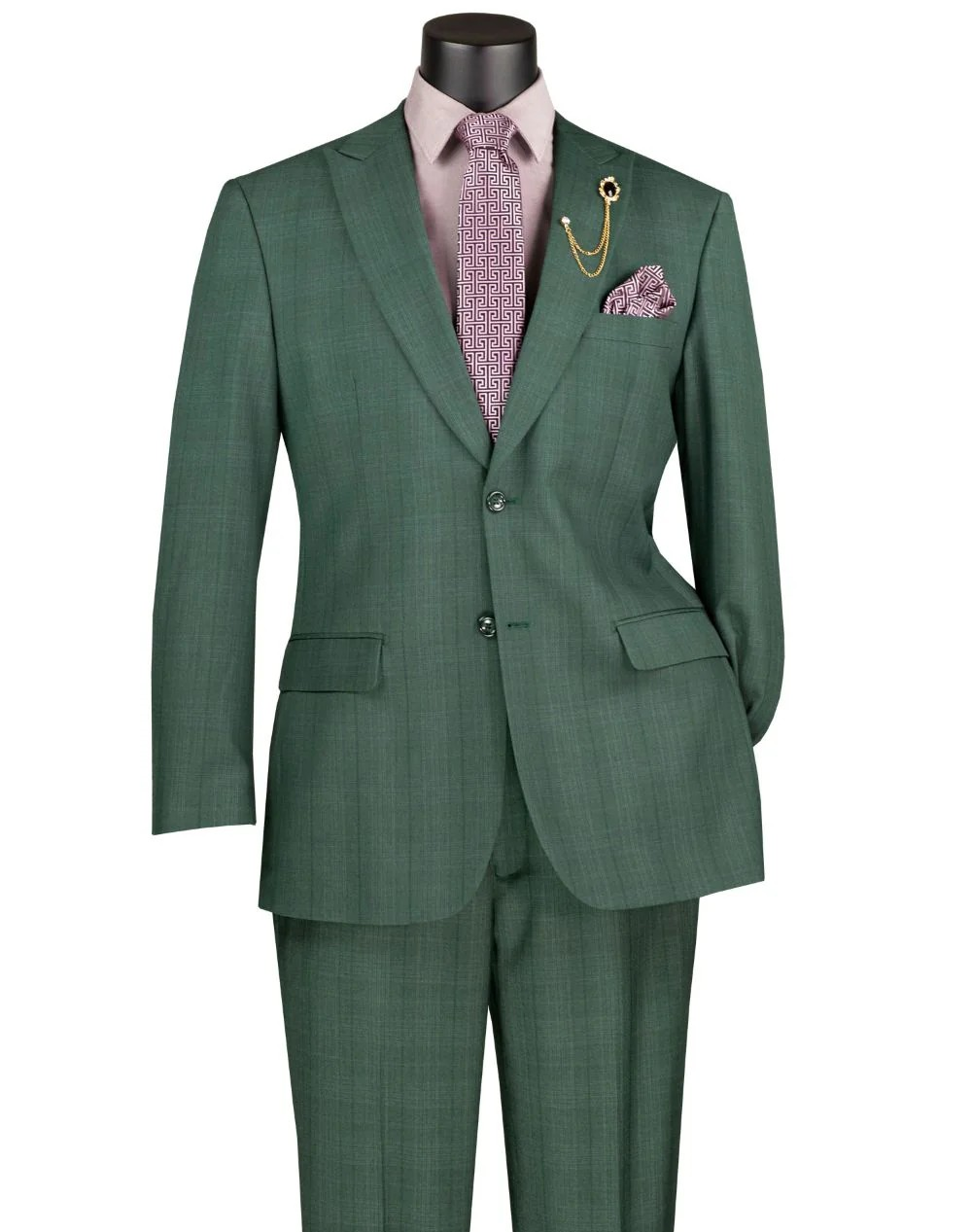 Vinci Executive Fit 2PC Suit F2RW-1 Forrest Green