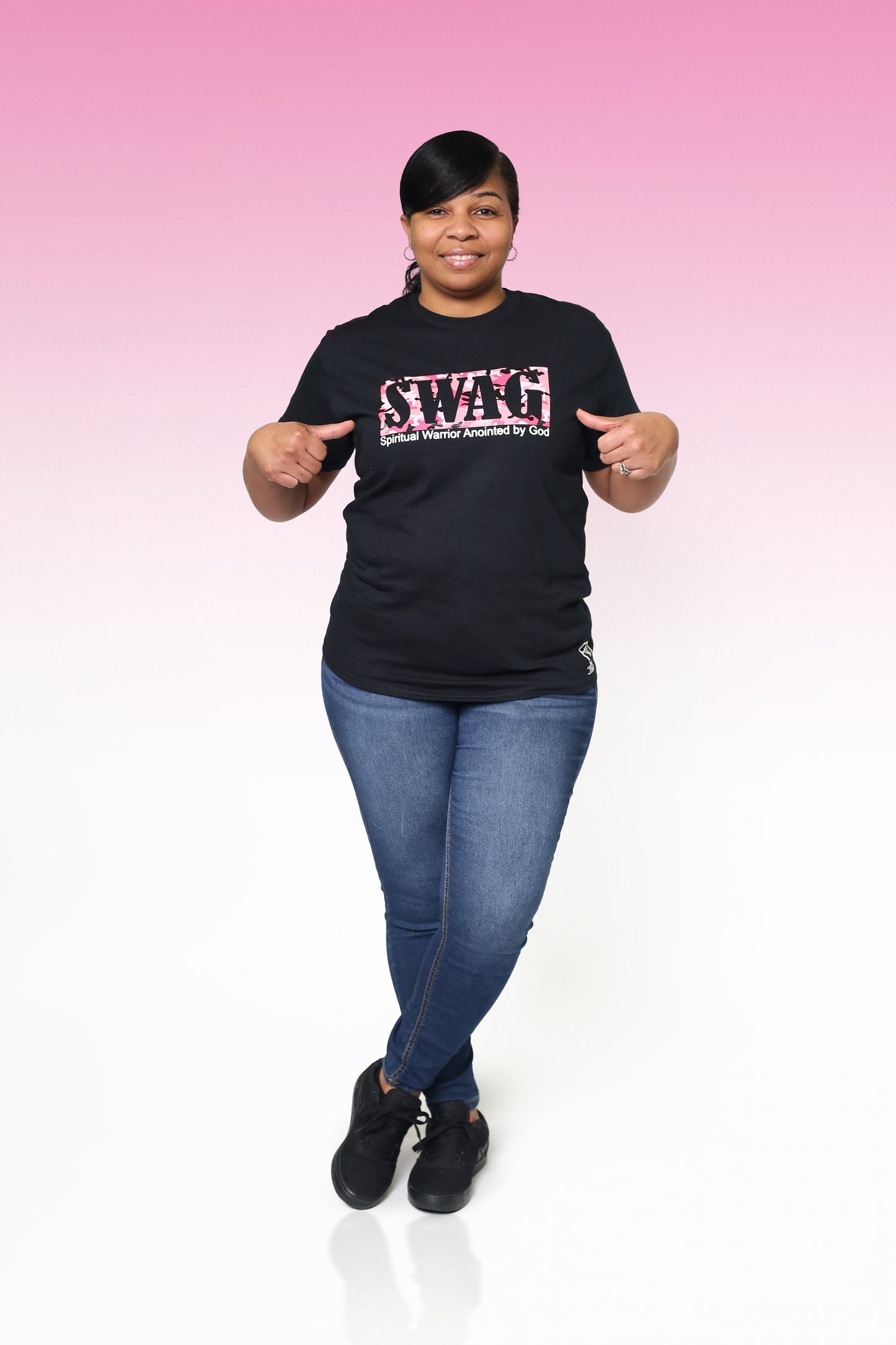 Swag Tee (Black/Pink Camo)