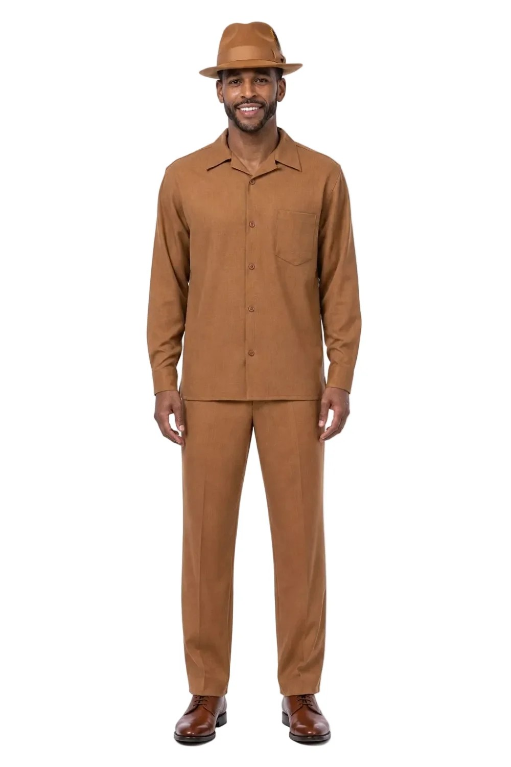 Montique 2PC Longlseeve Walking Suit 1641 Cappuccino