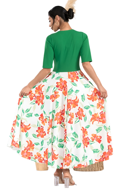 Crop Top Floral Maxi Dress