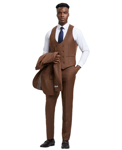 Stacy Adams 3 PC Cognac Suit SM324H1-06